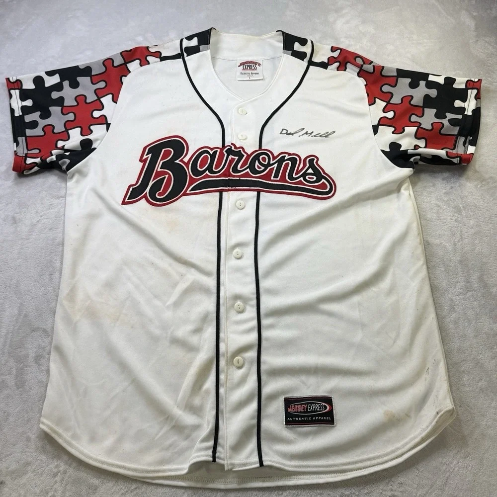 2010 Birmingham Barons Dale Mollenhauer Signed Game Worn Jersey #5 Autism MiLB